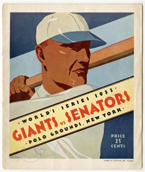 1933 World Series Program – Washington Senators at New York Giants 